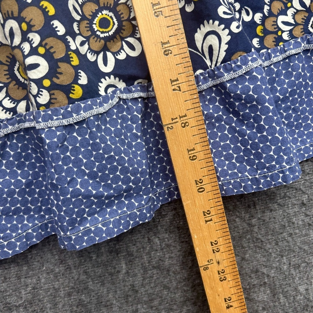 J.Crew Skirt Medium Patchwork Short Blue Flare Country Cottage Boho Prairie - Picture 5 of 7